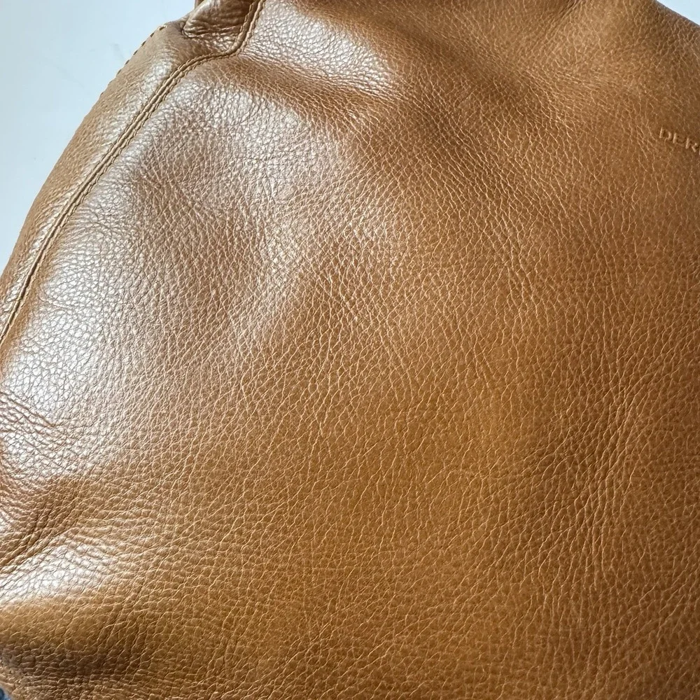 Derek Alexander Vintage Leather Hobo Bag Purse British Tan Brown Boho Large VTG